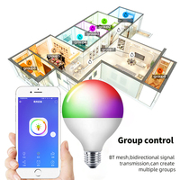 Bombilla Inteligente WiFi de 15W 20W E27 RGB con Cambio de Color, Control por Alexa y Google Home para Dormitorio y Sala de Estar
