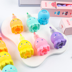 Dễ thương <span class=keywords><strong>Mini</strong></span> <span class=keywords><strong>Highlighter</strong></span> bút Stackable Kawaii Bút Đánh Dấu lớp học trường Pastel màu tô sáng dễ thương văn phòng phẩm đánh dấu - Product Image 3