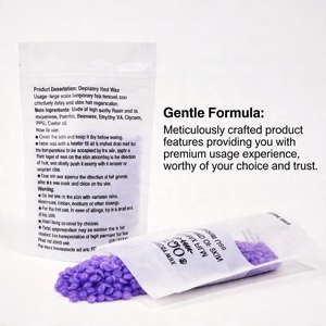 Perles de cire chaude 100g personnalisées sous marque privée, à base de colophane, pour épilation du visage, des jambes, des zones intimes et peaux sensibles, au miel - Product Image 2