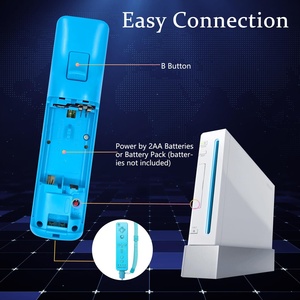 2 In1 Wireless Joystick <b>Remote</b> <b>Controller</b> Built-in Motion Plus Nunchuks Gamepad Joypad <b>Control</b> - Product Image 5