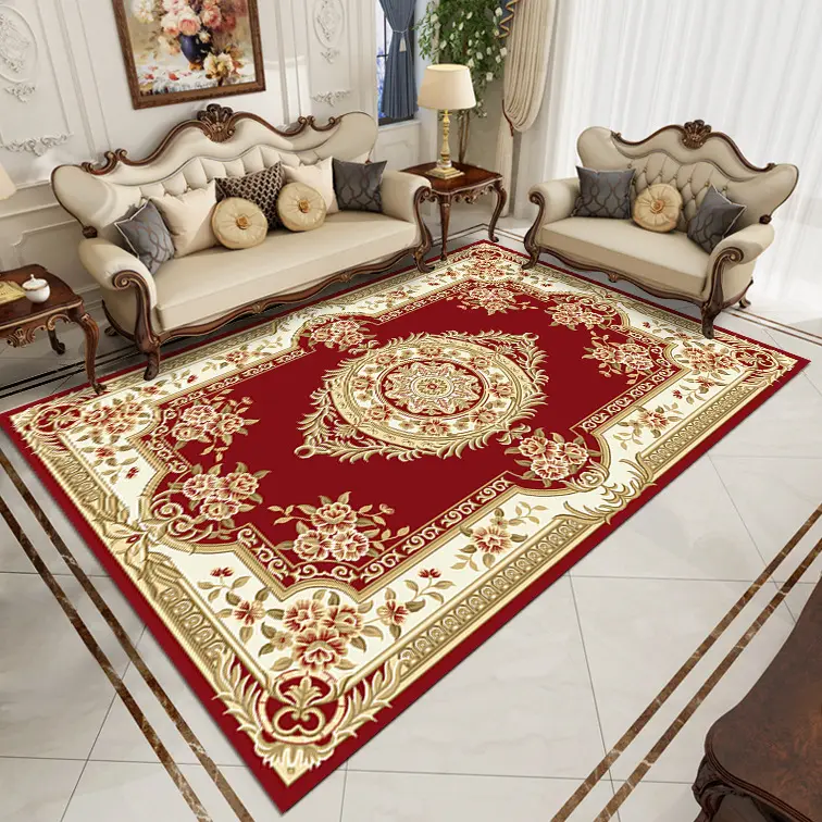 Nordic Ins Style Living Room Carpet Winter Thickening Non-slip Crystal Velvet Carpet Custom Printed Mat