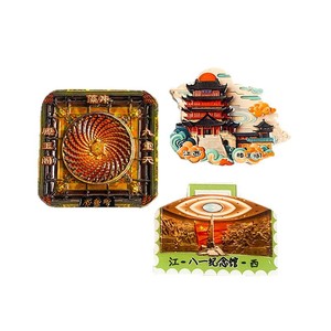 <span class=keywords><strong>Imanes</strong></span> de Acero Inoxidable de Jiangxi Nanchang Wenchuang, Recuerdos Magnéticos Turísticos para la Ceremonia de Tengwang - Product Image 5