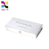 Boîte d'emballage magnétique pliable blanche personnalisée avec logo pour cils magnétiques en vison