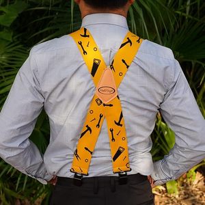 Bretelles pour homme MELOTOUGH, 4 clips, bretelles pour pantalon, bretelles en forme de X, bretelles de travail - Product Image 2