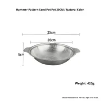 Yolecen Design moderne petit pot en argile flocon de neige martelé marmite marmite plate antiadhésive avec pot de nouilles commercial sans rivets pour le séchage