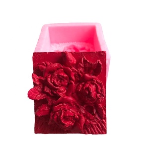 Gül tomurcuk sabun kalıp gül çiçek çiçeği silikon kalıp dikdörtgen losyon Bar yapımı için DIY silikon kalıp mum - Product Image 4