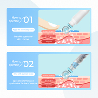 Mini rouleau à micro-aiguilles 3 en 1, marque privée, soin des sourcils, tampon pour le soin de la peau, facile à utiliser, rouleau à micro-aiguilles pour sérum, pour usage domestique