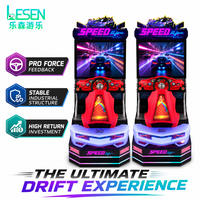 Machine de course de drift 2 joueurs à retour de force, avec volant et siège dynamique à mouvement, pour jeu d'arcade de course