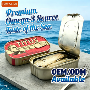 Meilleur prix en Chine : Achetez des sardines en conserve dans l'huile végétale, sardines en conserve <span class=keywords><strong>Titus</strong></span> certifiées HACCP ISO, durée de conservation de 3 ans - Product Image 1