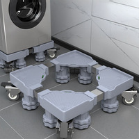 Support mobile pour machine à laver avec roulettes, pieds réglables, chariot pour lave-linge, sèche-linge, réfrigérateur
