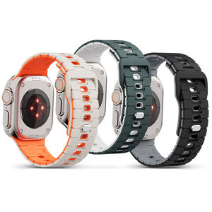 Neue Hot Selling T-Schnalle Sport Silikon armband Zweifarbige Smart Watch Bamd für Apple Watch Ultra1/2 S10 9 8 7 SE 42MM 46MM 49MM - Product Image 1