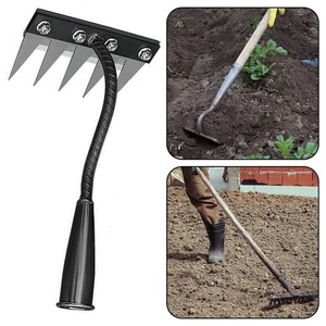 Rastrillo Agrícola de 5/6/7/8 Dientes, Herramienta para Remover Maleza y Aflojar la Tierra, Rastrillo Multifuncional de Metal para Jardín, Herramientas de Jardinería - Product Image 2