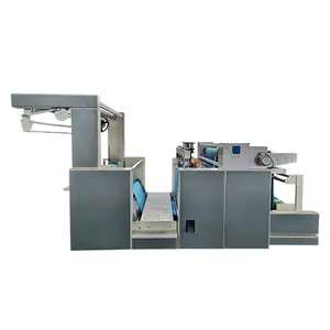 Fully automatic textile fabric cutting and rolling machine