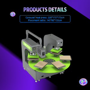 Souslistar DTF ذكي أوتوماتيكي مكبس حراري دائري 6 طاولات عمل لطلبات الدفعات الصغيرة - Product Image 5