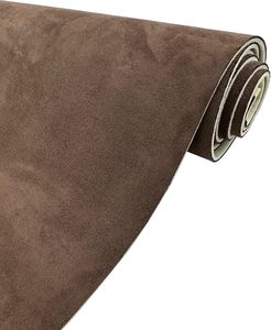 Tissu en daim brun foncé avec support en mousse pour toit de voiture, tissu composite avec support en mousse pour la décoration intérieure de voiture - Product Image 1