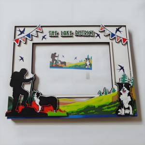 Travel Souvenir 3D MDF Picture <strong>Frame</strong> 4x6 Fit <strong>Photo</strong> Display Holder 'I For Love City' Theme