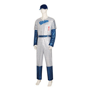 ชุดบอดี้สูทผู้ชายลายเลื่อม Dodgers สำหรับคอสเพลย์ ชุดจั๊มสูทสำหรับฮาโลวีน ชุดแสดงบนเวที - Product Image 4