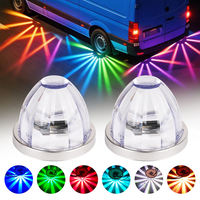 Luz de Advertencia LED para Techo de Coche con Forma de Estrella de Cristal de Sandía, 12V/24V, Universal, Lámpara de Posición Lateral con Diseño de Cielo Estrellado