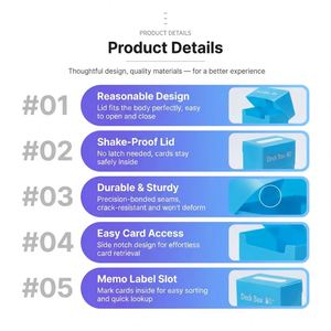 Boîte de rangement pour cartes à collectionner en PP avec logo personnalisé, capacité de 80 cartes, 3x2x4 pouces, étui de rangement à rabat pour cartes de jeu Pokemon TCG, vente en gros FX Factory - Product Image 5