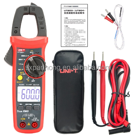 UNI-T UT204+ Digital AC DC Voltage Clamp Meter Multimeter True RMS 400-600A Auto Range Voltmeter Resistance Test
