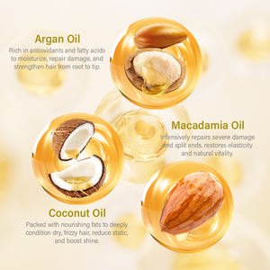 Ensemble de shampooing pour soins capillaires personnalisés, marque privée, huile d'argan, de macadamia et de noix de coco, shampooing et revitalisant réparateur pour cheveux abîmés - Product Image 2