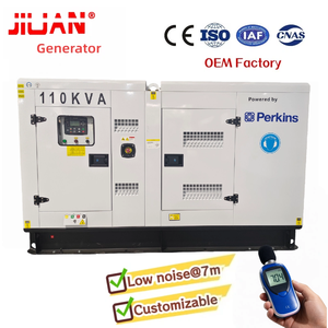 גנרטור דיזל שקט <span class=keywords><strong>Perkins</strong></span> 1104C-44TAG2 מאושר EPA ISO CE, תחנת כוח 110 קילוואט, גיבוי 88 קילוואט למפעל, במלאי בגואנגג'ואו - Product Image 1
