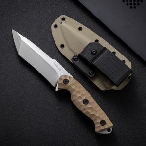 Cuchillo de Combate Táctico EDC de Acero Inoxidable Titan de Alta Calidad con Mango G10 para Personalización DIY y OEM - Product Image 5