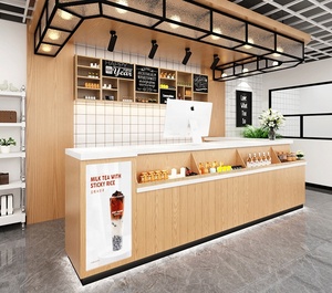 Hiện đại tùy chỉnh nhà hàng đồ nội thất trà sữa thiết kế truy cập cho quán cà phê cửa hàng và ăn uống nhà bếp thiết kế cửa hàng - Product Image 3