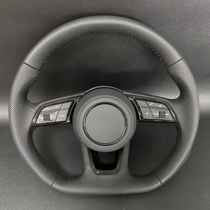 Volante de cuero adecuado para <span class=keywords><strong>Audi</strong></span> A3 A4 B9 9,5 RS3 S3 RS4 S4 A5 S5 A6 A7 A8 Q3 Q5 Q7 B9 R8 con botones y paletas de cambio - Product Image 4