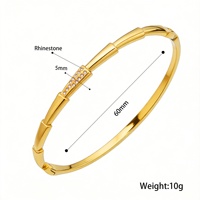 Bracelet manchette en or plaqué 18 carats, fabrication artisanale robuste en acier inoxydable, anti-décoloration, vente en gros pour femmes, directement de l'usine