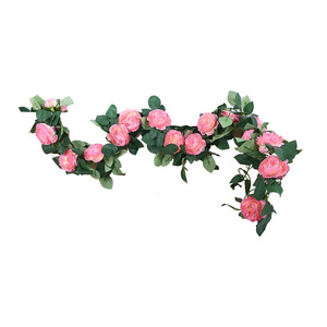 Guirlandes de roses artificielles Ita, fleurs en soie et plastique, décorations de mariage faites à la main, aménagement paysager domestique - Product Image 5