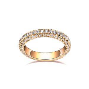 Bague éternelle en diamant de laboratoire D VVS, or véritable 18 carats, cadeau de Noël, cadeau de la Saint-Valentin, style tendance - Product Image 6