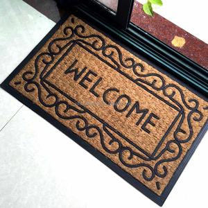 Woven Panama Weave Moulded Coir <b>Rubber</b> Welcome <b>Doormats</b> - Product Image 5