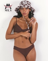 MLY Bra Push-up kustom mewah pakaian renang Bra daur ulang kain Underwire 2 potong bikini untuk wanita