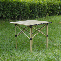 Table de camping pliable en aluminium durable au design moderne, portable et étanche pour l'extérieur, la plage, les pique-niques et les grillades