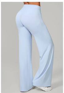 Pilates מכנסי יוגה ישרים כל-התאמה רופפים הרגל ריצה ספורט מכנסיים - Product Image 5