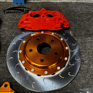 Kit d'étriers de frein surdimensionnés en aluminium <span class=keywords><strong>orange</strong></span> personnalisé 5200 4 pistons pour Honda Innova Jazz Gd Accord Fiat <span class=keywords><strong>500</strong></span> <span class=keywords><strong>Abarth</strong></span> Honda S2000 Infiniti G37 - Product Image 2