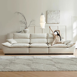 Sofás Modernos de Diseño para el Hogar, Estilo Crema, Respaldo Móvil, Juego de Sofás Populares de Asiento <span class=keywords><strong>Ancho</strong></span>, Sofá de Tres Plazas, Sofás Nube - Product Image 5