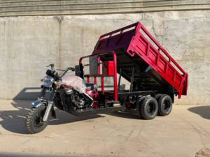 Tricycle motorisé à 9 roues 350CC avec cabine, véhicule de fret à essence surélevé pour usine - Product Image 6