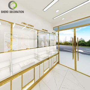 Meubles de magasin de bijoux, présentoir mural pour bijoux personnalisés, vitrine pour bijoux en verre - Product Image 1