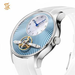 Montres mécaniques automatiques de luxe pour hommes Verre saphir Acier inoxydable Bracelet en caoutchouc Personnalisation du logo Marquage Montre-bracelet OEM - Product Image 1