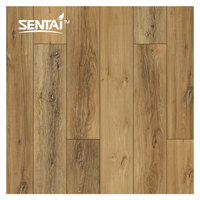 Suelo laminado de madera en espiga de alta calidad Sentai SPC V-Groove pintura cocina y suelo de sala de estar con revestimiento UV