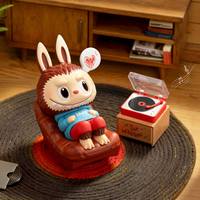 Figurines miniatures authentiques Pop Mart LABUBU Jazz Series 2,8 pouces (7,1 cm) en PVC et ABS, petits jouets, décoration de bureau, cadeau musical