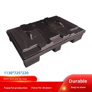 กล่องพาเลทแบบพับได้ <span class=keywords><strong>TW101</strong></span>ฝาปิดหล่อขึ้นรูปด้านล่าง1130x725x745มม. ใช้โลจิสติกส์แบบสองหน้า250กก. รับน้ำหนักได้2.5กก. - Product Image 2