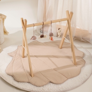 PTZ1540 cadre de Fitness triangulaire jouet pour bébé en bois avec tapis de jeu d'activité de gymnastique suspendu pour l'exercice et le jeu du nourrisson - Product Image 5