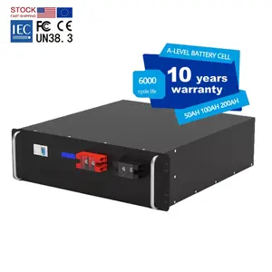 OEM 24V 100ah 150ah 200ah paket baterai Lithium baterai LiFePO4 panjang 6000 + hidup dengan Bluetooth untuk penyimpanan tenaga surya