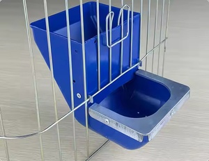 10cm nhựa thép treo tự động thỏ lồng Pet feeders Thỏ Ăn máng - Product Image 5