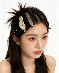 Épingle à cheveux pour chien en résine faite à la main, style coréen, motif vague et nœud, accessoires pour franges - Product Image 4