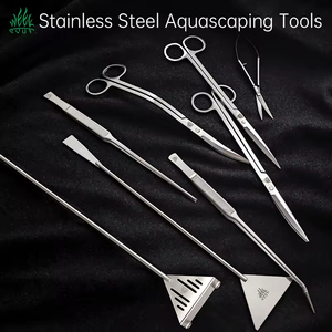 SEMANA AQUA <span class=keywords><strong>Acuario</strong></span> 18 pulgadas Acero inoxidable Algas Maquinilla de afeitar Herramienta de limpieza Tanque de peces Raspado Algas Cuchillo - Product Image 5