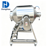 Mélangeur à double cône automatique en acier inoxydable 304 avec écran tactile PLC et moteur AC pour le mélange de poudres sèches et d'épices